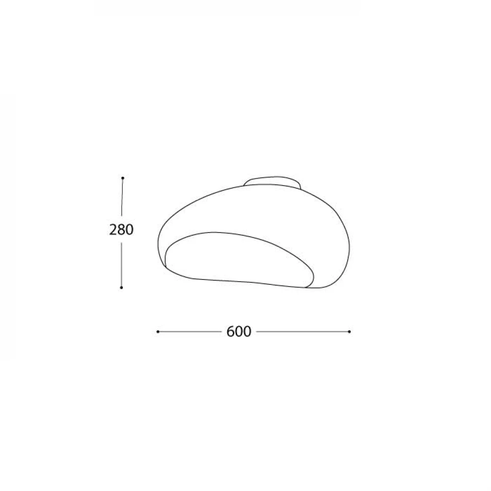Πλαφονιέρα Οροφής Λευκή Από Πολυστερίνη D60cm 1xE27 Φιλοσοφίας Wabi-Sabi