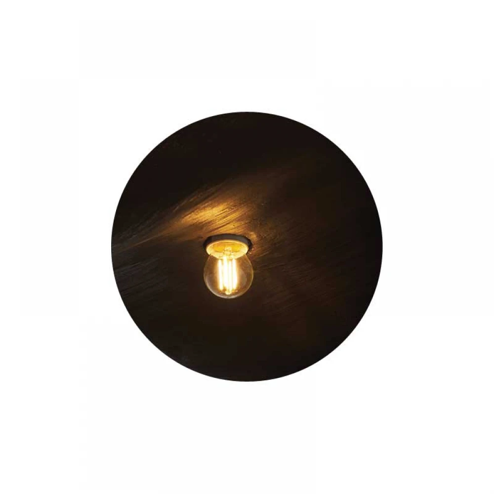 Κρεμαστό Μονόφωτο Μαύρο Από Πολυστερίνη D60cm  1xE27 Φιλοσοφίας Wabi-Sabi