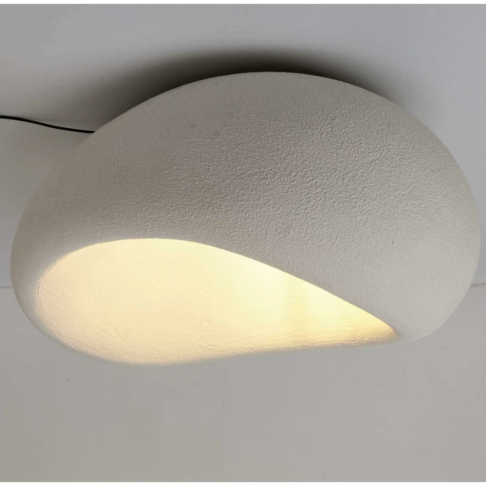 Πλαφονιέρα Οροφής Λευκή Από Πολυστερίνη D60cm 1xE27 Φιλοσοφίας Wabi-Sabi