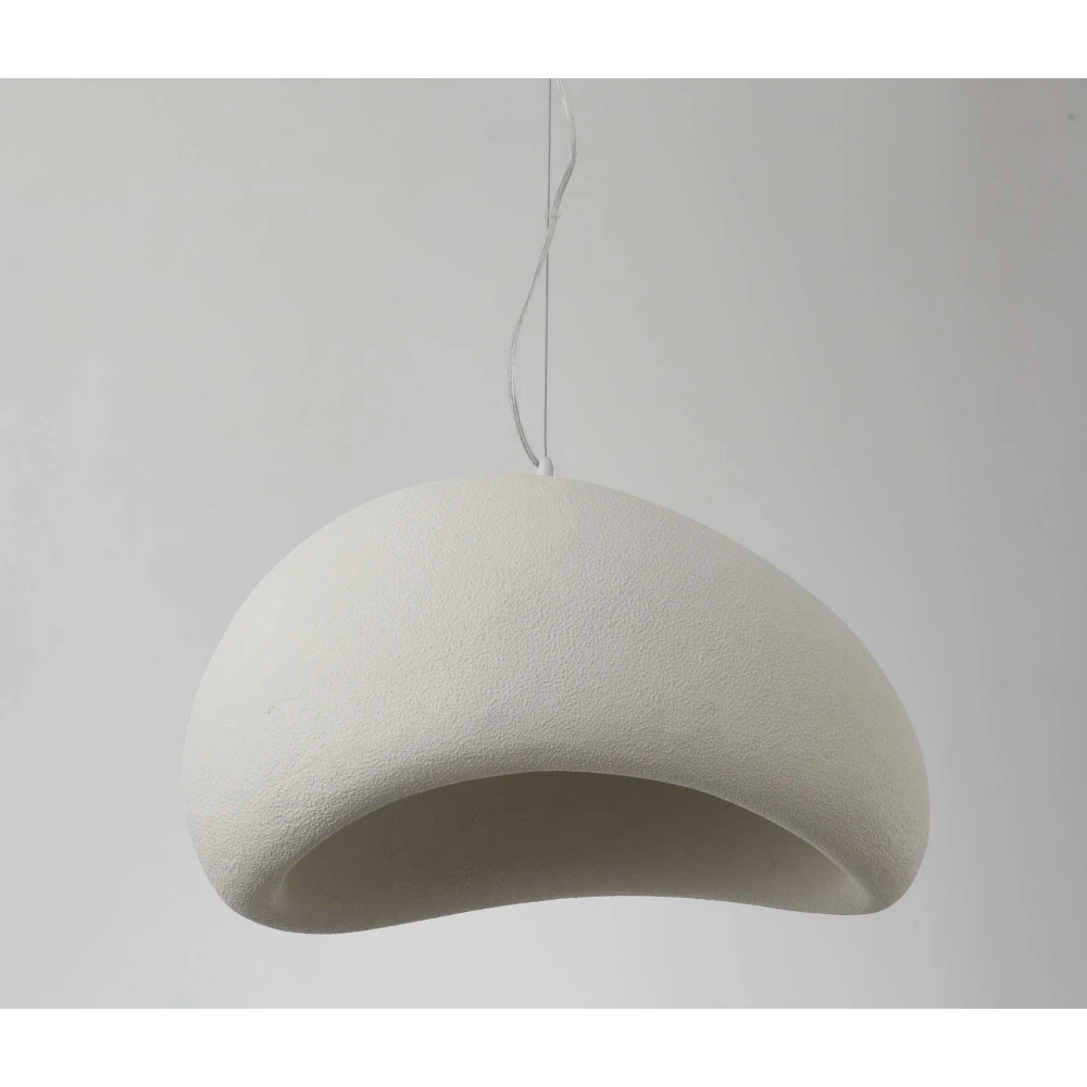 Κρεμαστό Μονόφωτο Λευκό Από Πολυστερίνη 60cm 1xE27 Φιλοσοφίας Wabi-Sabi