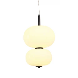 Led Κρεμαστό Φωτιστικό Από Οπάλ Γυαλί 15W Dimmable Donut LUCIDO