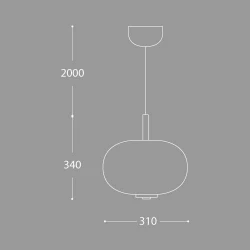Led Κρεμαστό Φωτιστικό Από Οπάλ Γυαλί 10W Dimmable Donut LUCIDO