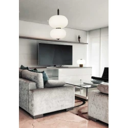 Led Κρεμαστό Φωτιστικό Από Οπάλ Γυαλί 15W Dimmable Donut LUCIDO