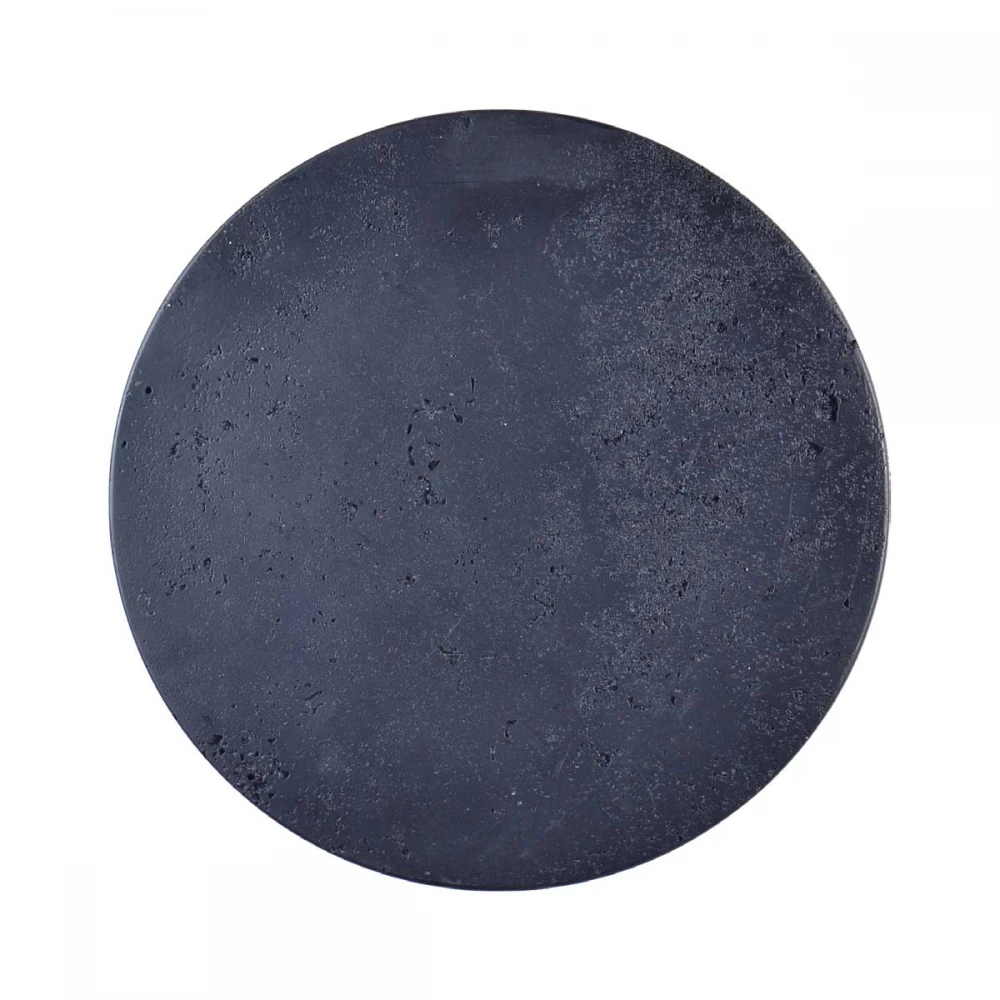 LED Επιτοίχιο Φωτιστικό Στρογγυλό Από Πέτρα σε Μαύρο Χρώμα 5W Dark Moon - LUCIDO