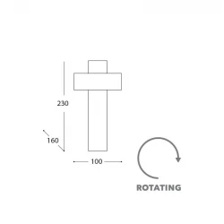 LED Επιτοίχιο Φωτιστικό Από Τραβερτίνη και Ξύλο 9W Drum - LUCIDO