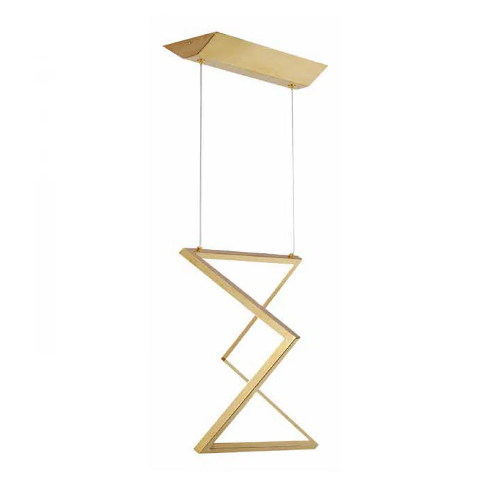 Led Κρεμαστό Φωτιστικό Μεταλλικό Χρυσό 22,5W Fractal-P LUCIDO