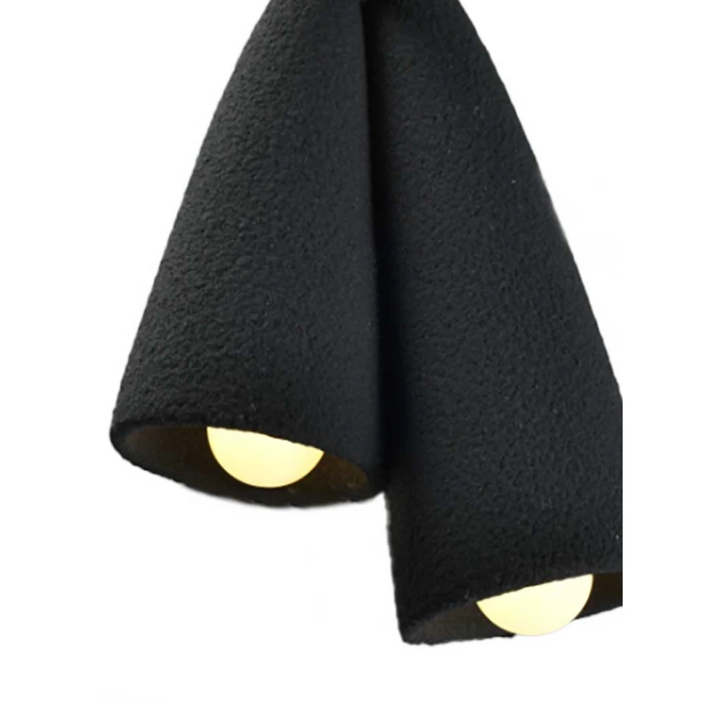 Επίτοιχο Φωτιστικό Δίφωτο Μαύρο 2xE27 Fold - LUCIDO