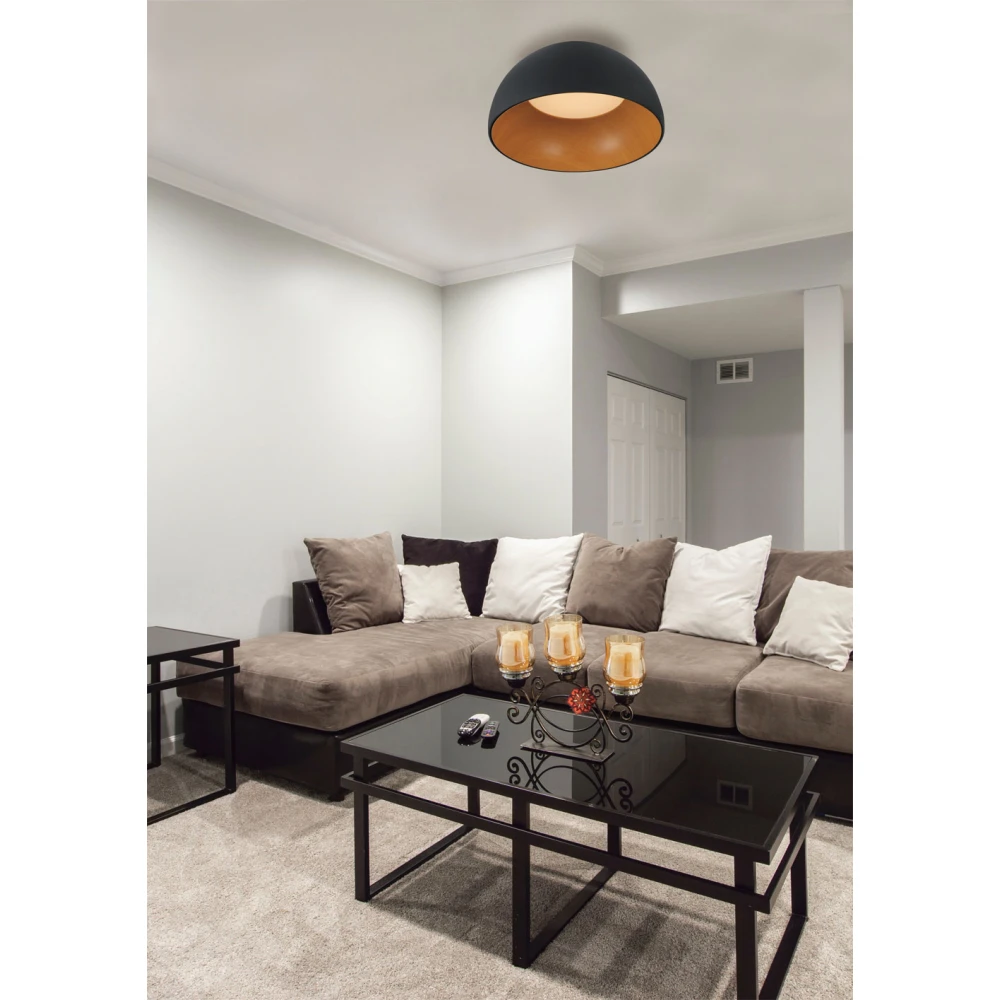 LED Πλαφονιέρα Αλουμινίου Με Ξύλο Λευκό - 60W 4800lm Gong LUCIDO