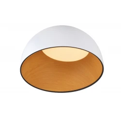 LED Πλαφονιέρα Αλουμινίου Με Ξύλο Λευκό - 40W 3200lm Gong-B LUCIDO
