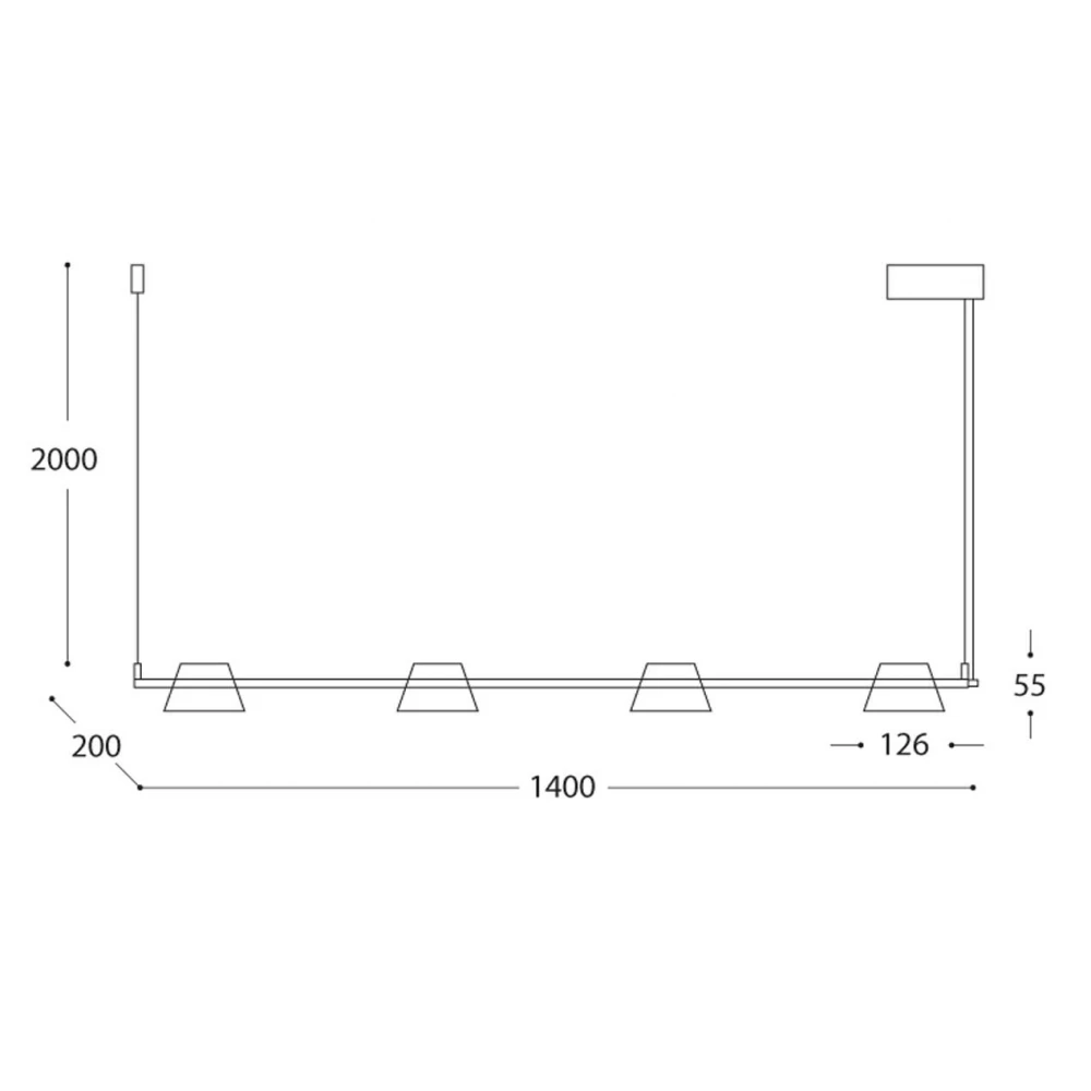 Led Κρεμαστό Φωτιστικό Αλουμινίου Μαύρο Και Σαμπανιζέ 32W Dimmable Hatty LUCIDO