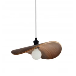 Κρεμαστό Μονόφωτο Φωτιστικό από Ξύλο 1xE27 Helix-A - LUCIDO