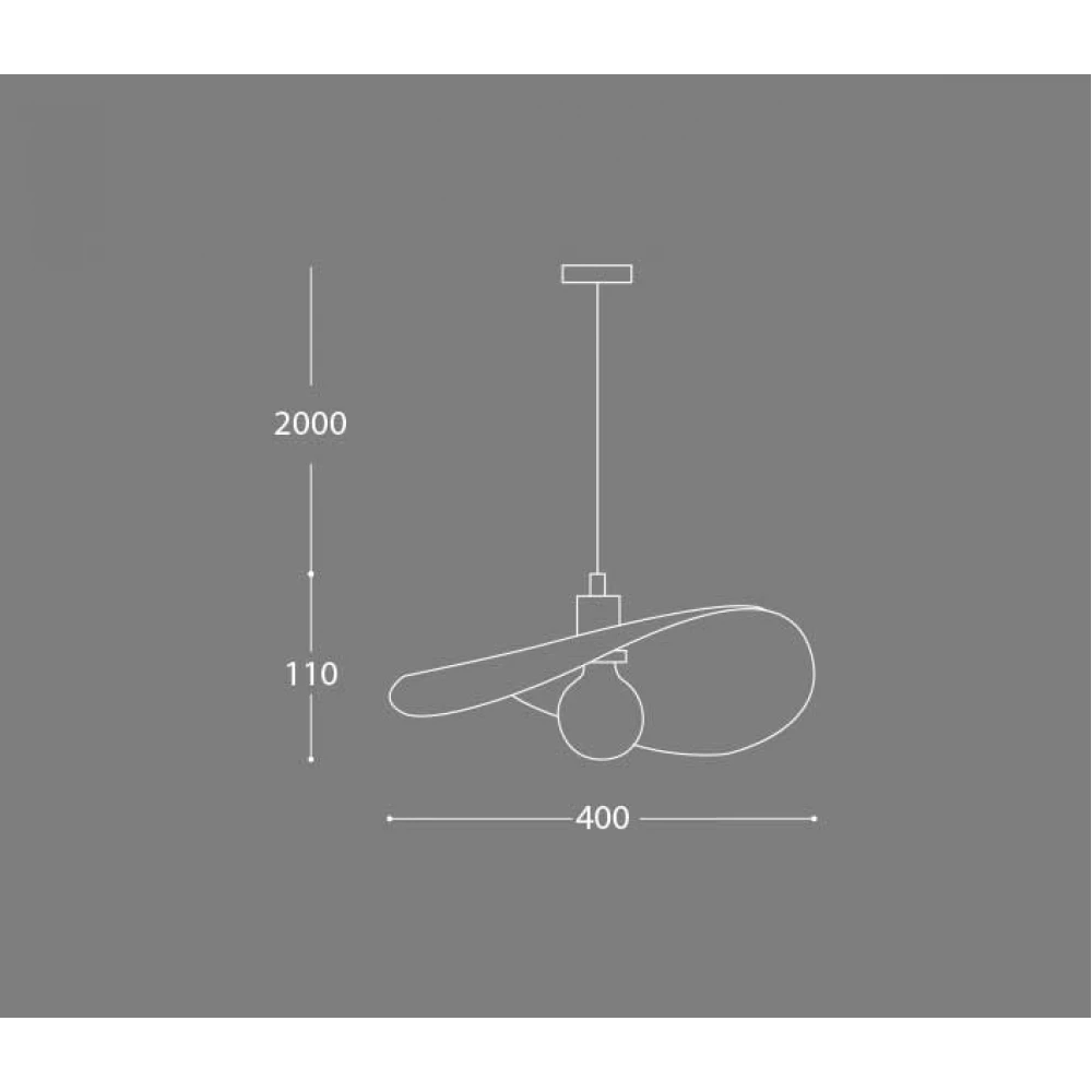 Κρεμαστό Μονόφωτο Φωτιστικό από Ξύλο 1xE27 Helix-A - LUCIDO