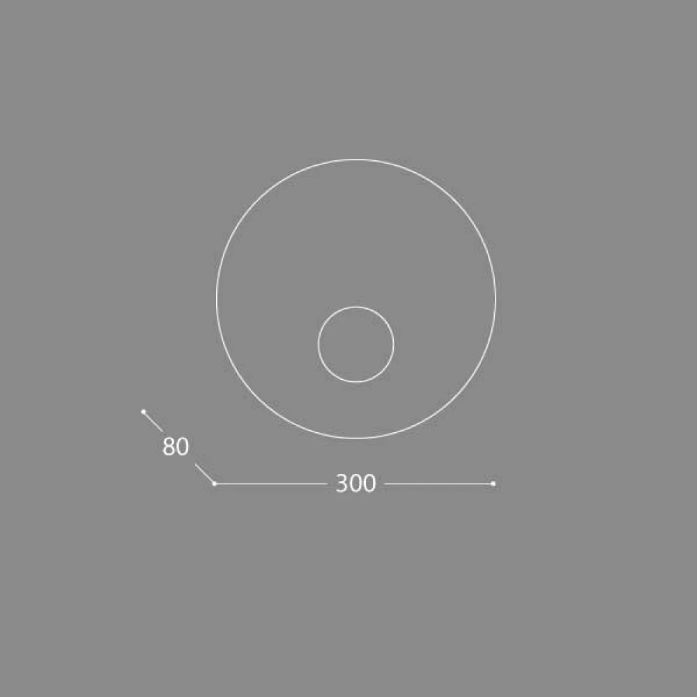 LED Επιτοίχιο Φωτιστικό Από Ρητίνη Λευκό-Μαύρο 12W Interstellar Small LUCIDO