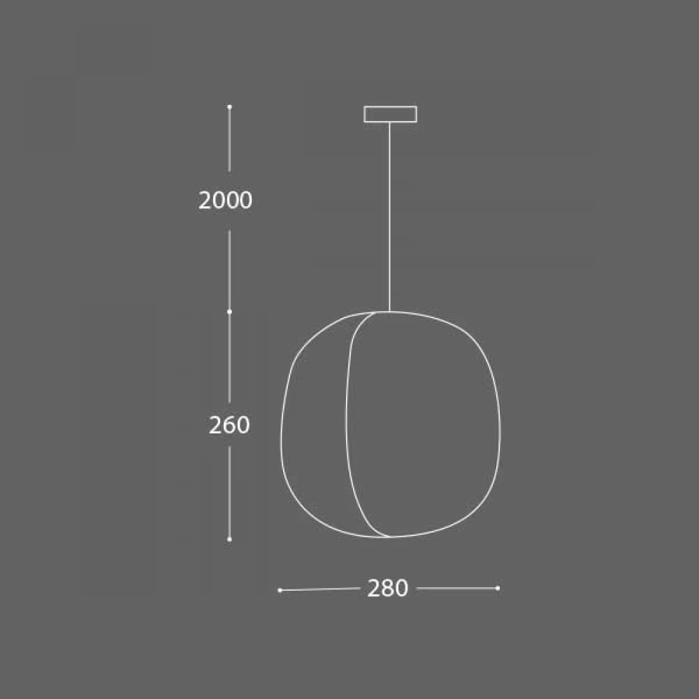 Κρεμαστό Φωτιστικό Μονόφωτο Από Λευκό Μετάξι 1xE27 Kyoto-A LUCIDO