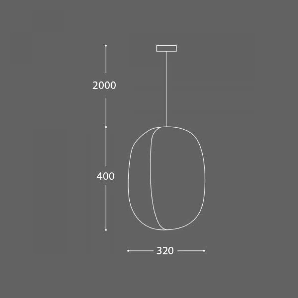 Κρεμαστό Φωτιστικό Μονόφωτο Από Λευκό Μετάξι 1xE27 Kyoto-B LUCIDO