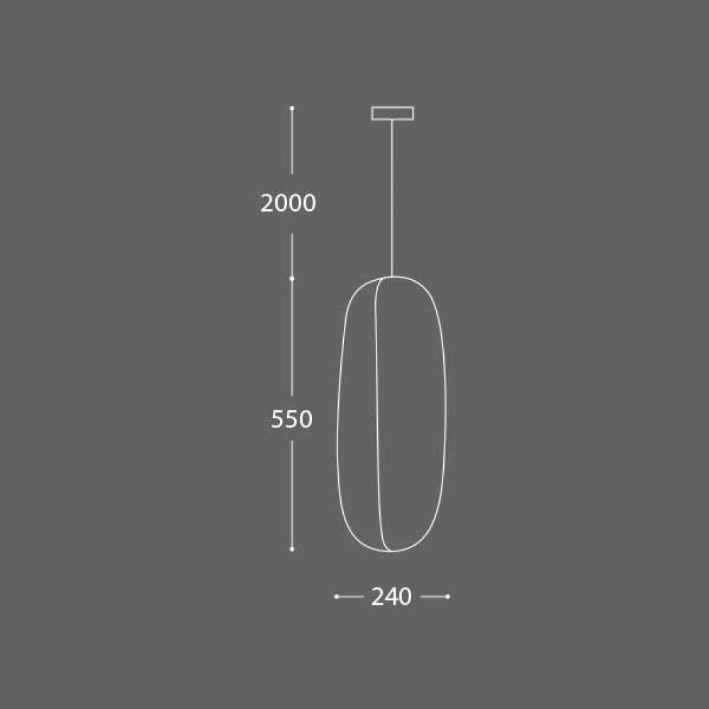 Κρεμαστό Φωτιστικό Μονόφωτο Από Λευκό Μετάξι 1xE27 Kyoto-C LUCIDO