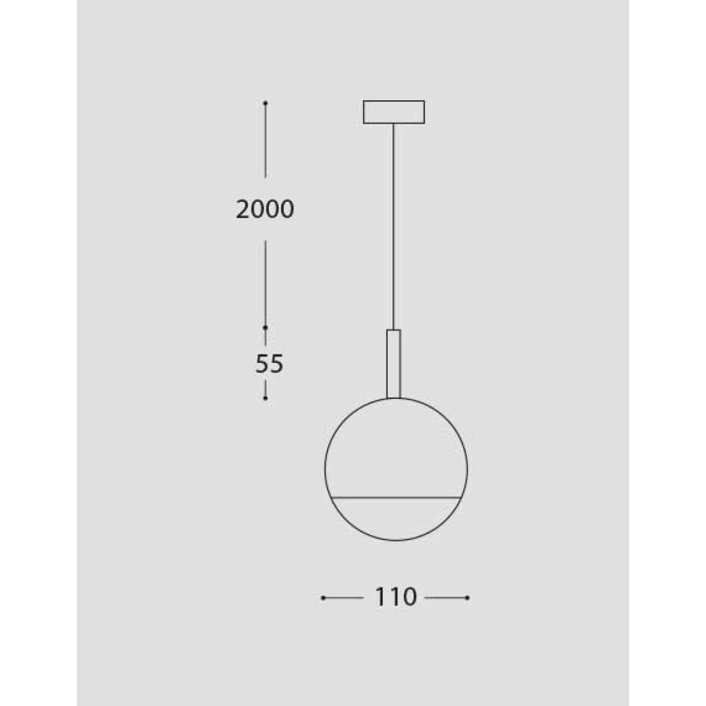 LED Κρεμαστό Μονόφωτο Φωτιστικό από Φυσικό Τραβερτίνη 7W Lente - LUCIDO