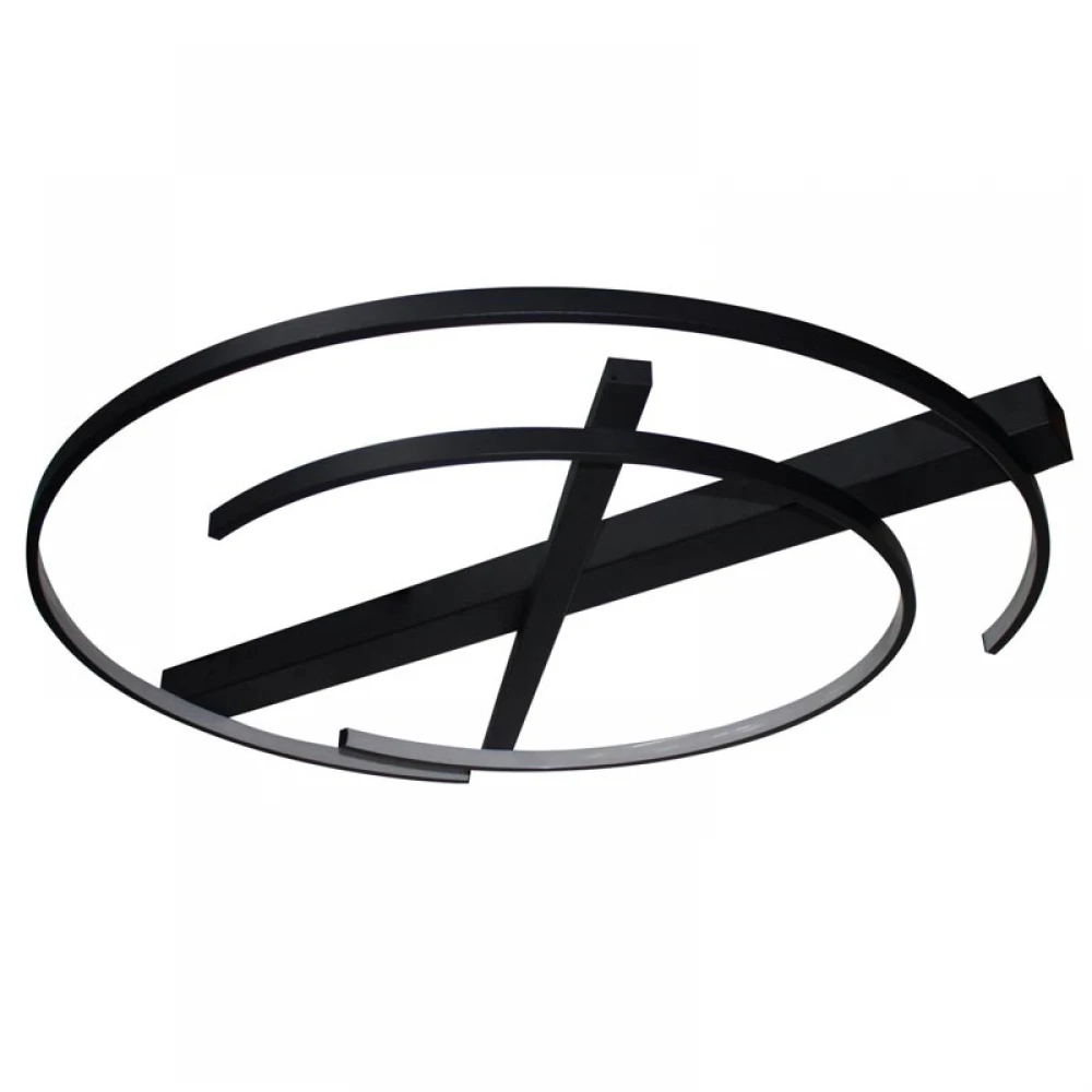 LED Πλαφονιέρα Αλουμινίου Μαύρη - 65W 4550lm Lunagirl - LUCIDO