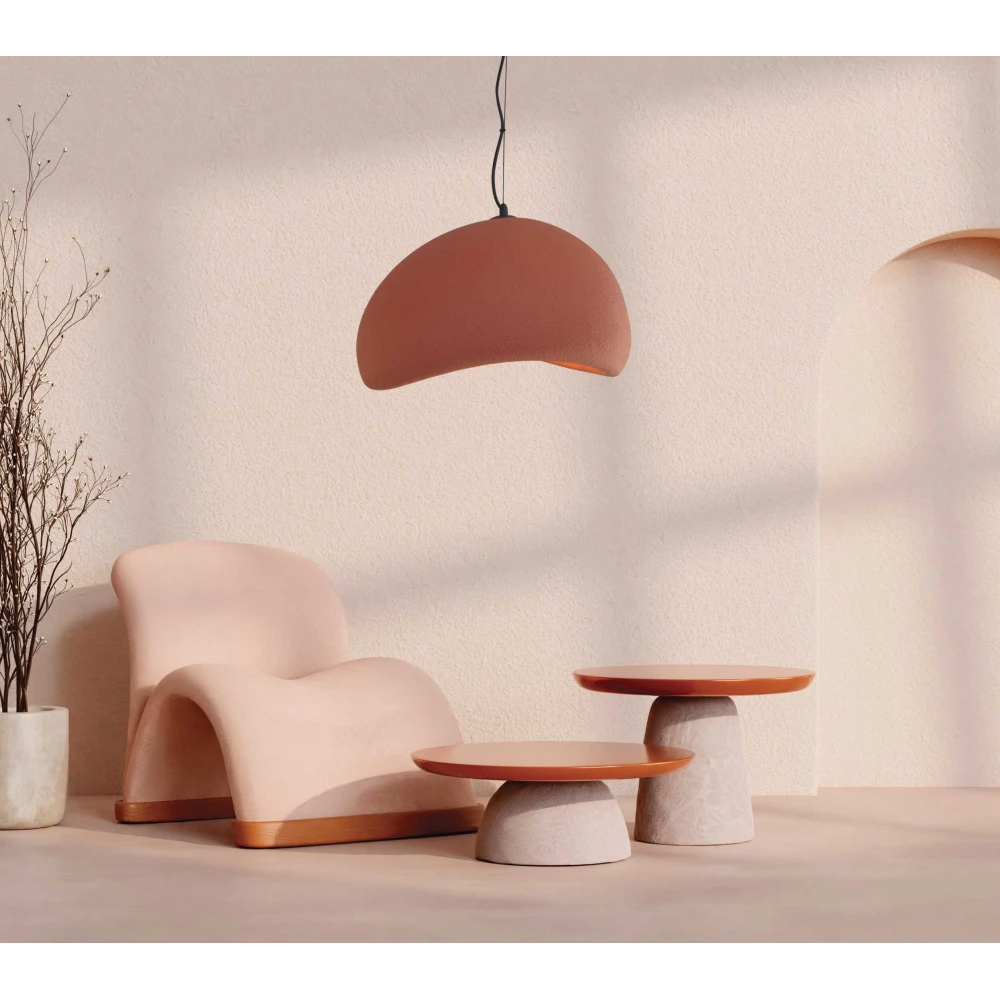 Κρεμαστό Φωτιστικό Μονόφωτο Από Πολυστερίνη Terracotta 60cm 1xE27 Mudcraft-A60 TR LUCIDO