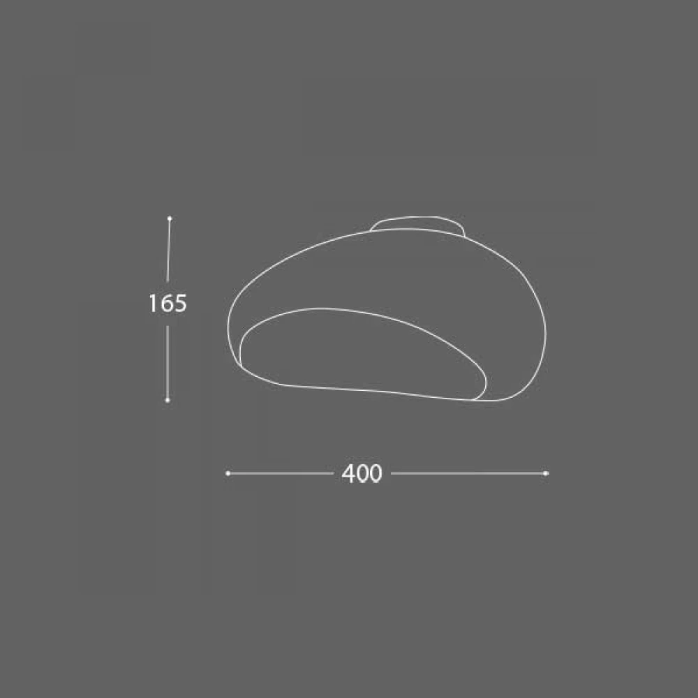 Πλαφονιέρα Οροφής Μαύρη Από Πολυστερίνη D40cm 1xE27 Φιλοσοφίας Wabi-Sabi - Mudcraft-C40 BK
