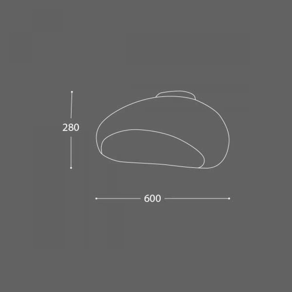 Πλαφονιέρα Οροφής Μαύρη Από Πολυστερίνη D60cm 1xE27 Φιλοσοφίας Wabi-Sabi - Mudcraft-C60 BK