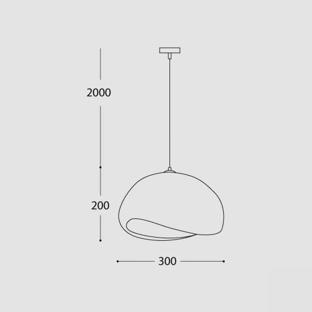 Κρεμαστό Φωτιστικό Μονόφωτο Από Πολυστερίνη Σκούρο Μπεζ 30cm 1xE27 Mudcraft-A30 CR LUCIDO