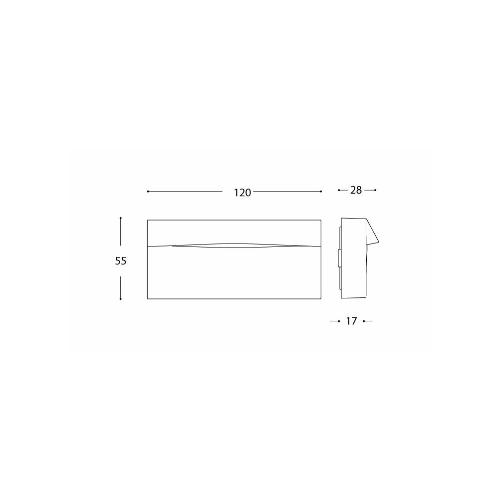 Led Απλίκα Εξωτερικού Χώρου Λευκό Slim 2W 4000K Ουδέτερο IP65 Nado RC - LUCIDO