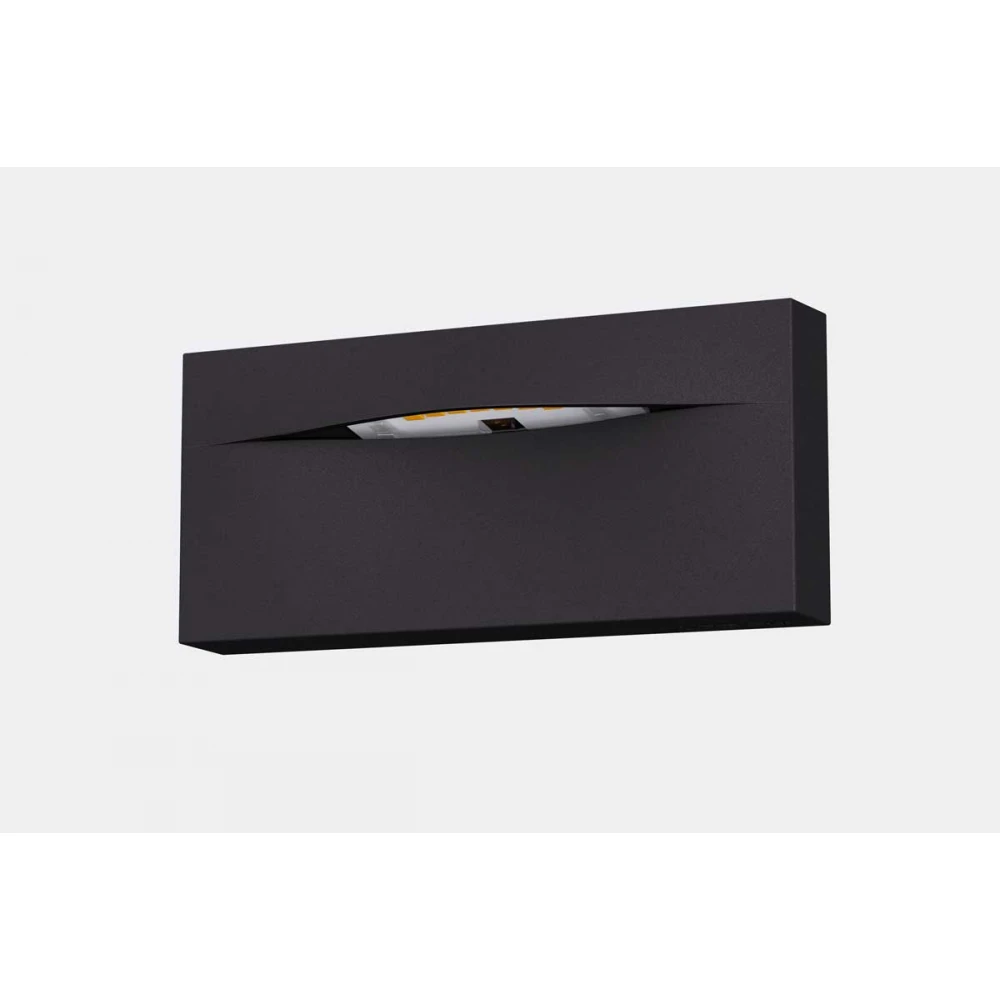 Led Απλίκα Εξωτερικού Χώρου Ανθρακί Slim 2W 3000K Θερμό IP65 Nado RC - LUCIDO