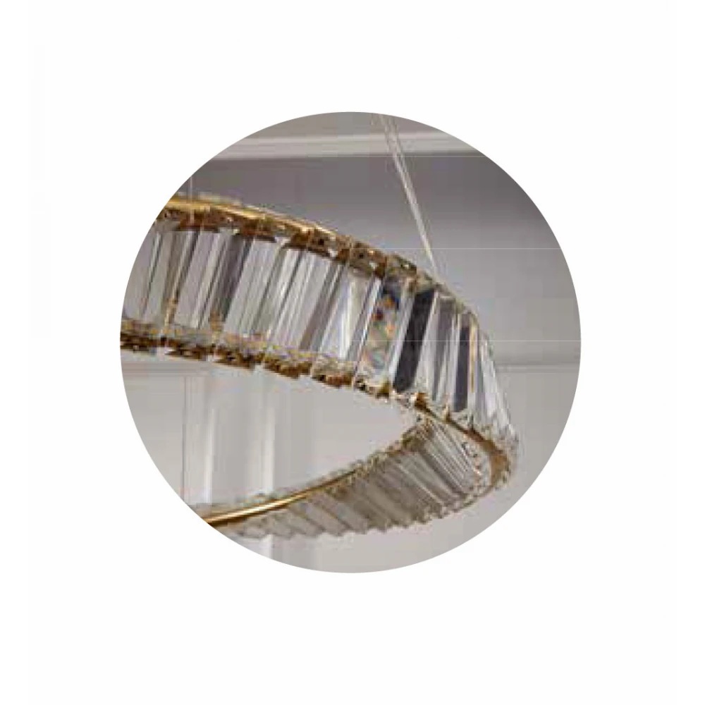 Led Κρεμαστό Φωτιστικό Μεταλλικό Με Κρύσταλλο 60W Dimmable Optical-P - LUCIDO