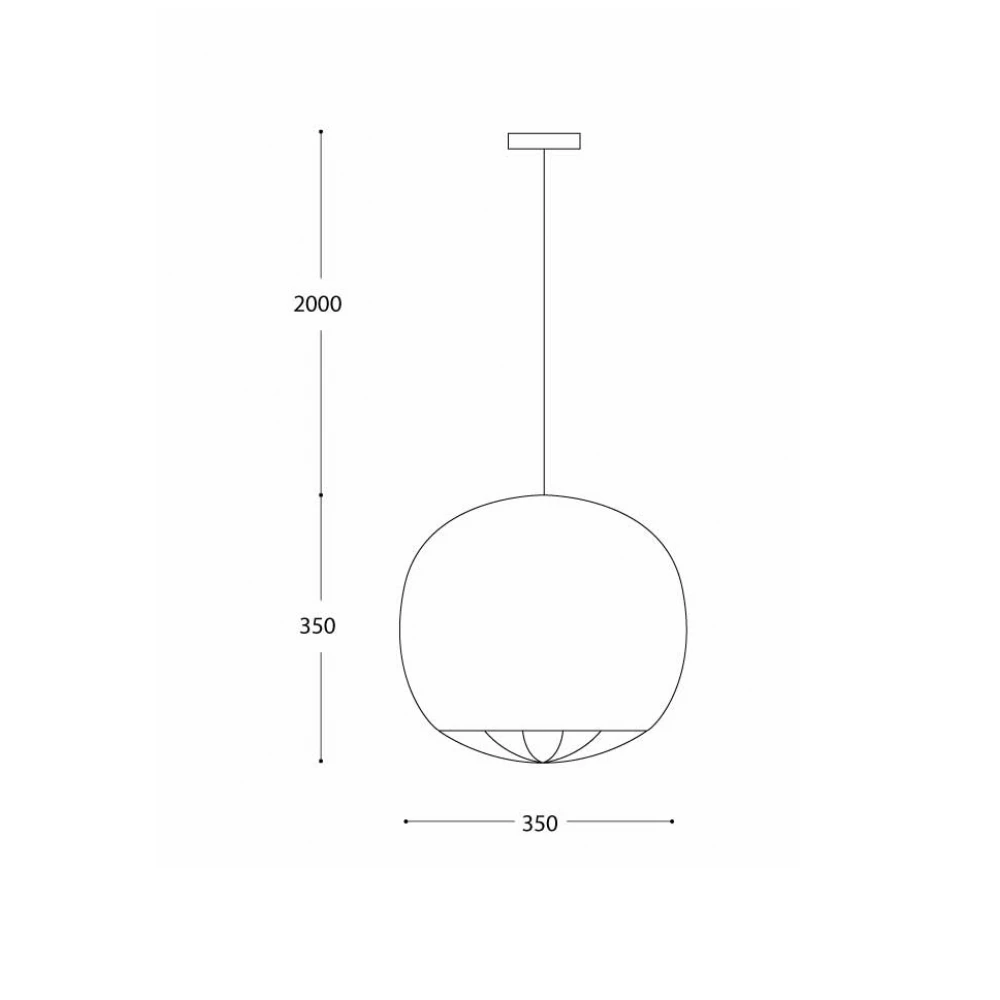 Κρεμαστό Φωτιστικό Μονόφωτο Με Λευκό Ύφασμα 1xE27 Osaka-C - LUCIDO