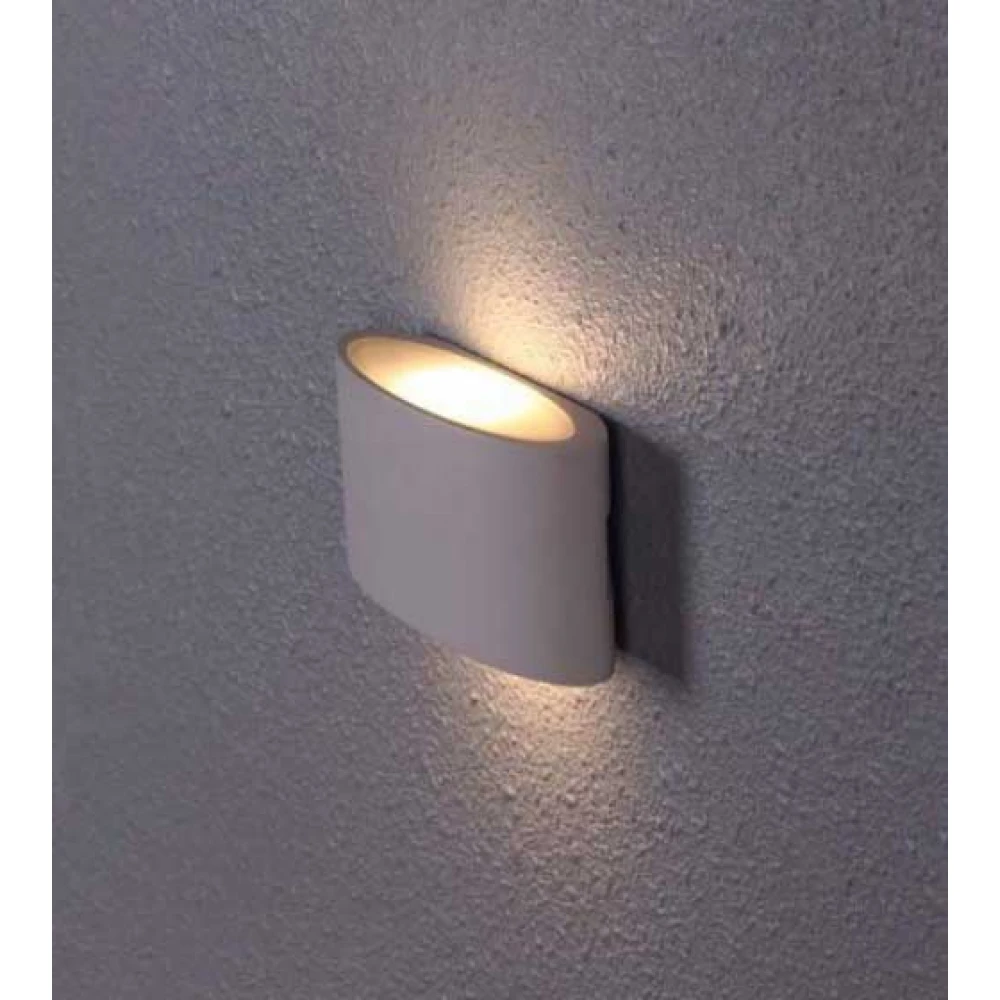 Led Απλίκα Up - Down Οβάλ Σε Λευκό ή Μαύρο Χρώμα 6W IP54 OVA - LUCIDO