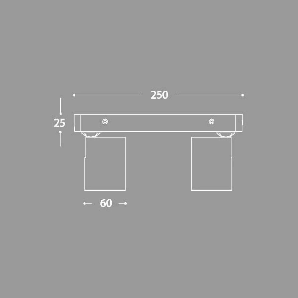 Φωτιστικό Σποτ Λευκό Αλουμινίου Και Ξύλο 2x GU10 SPOTY-2W LUCIDO