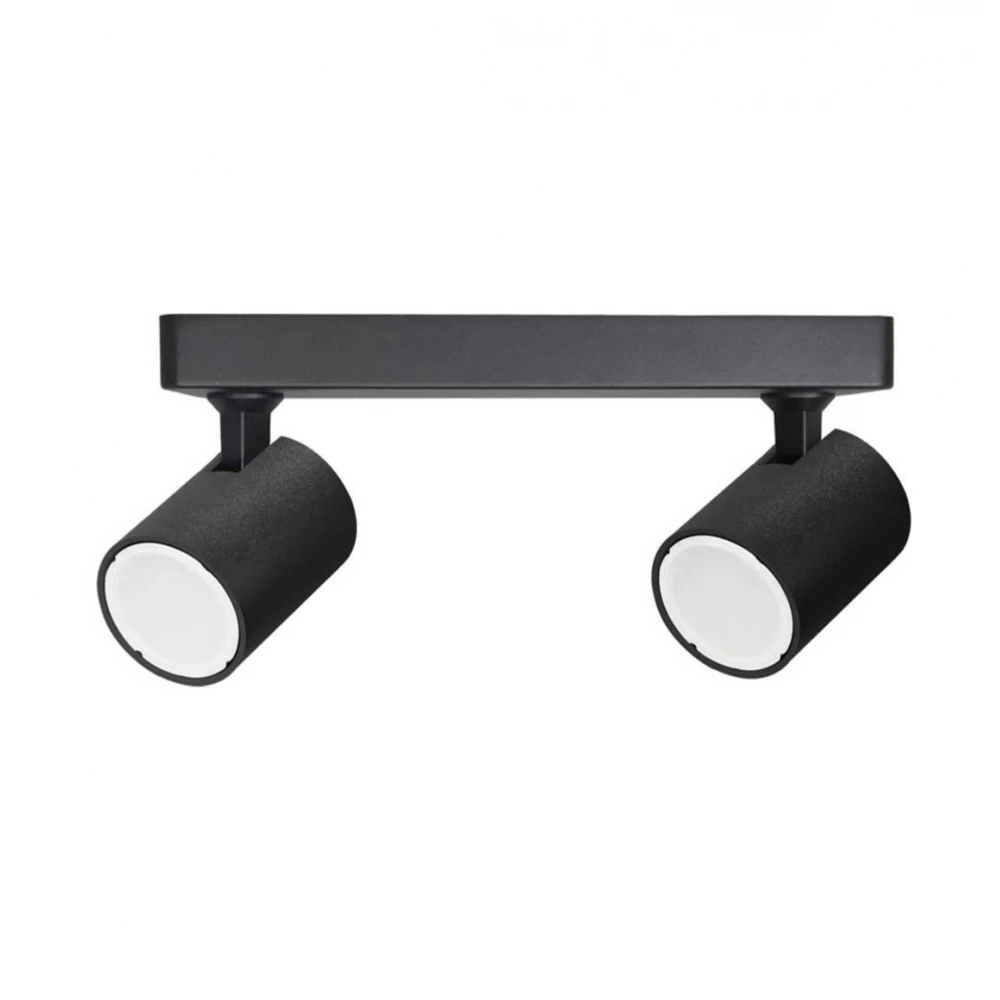 Φωτιστικό Σποτ Μαύρο Αλουμινίου 2x GU10 LED SPOTY-2 LUCIDO