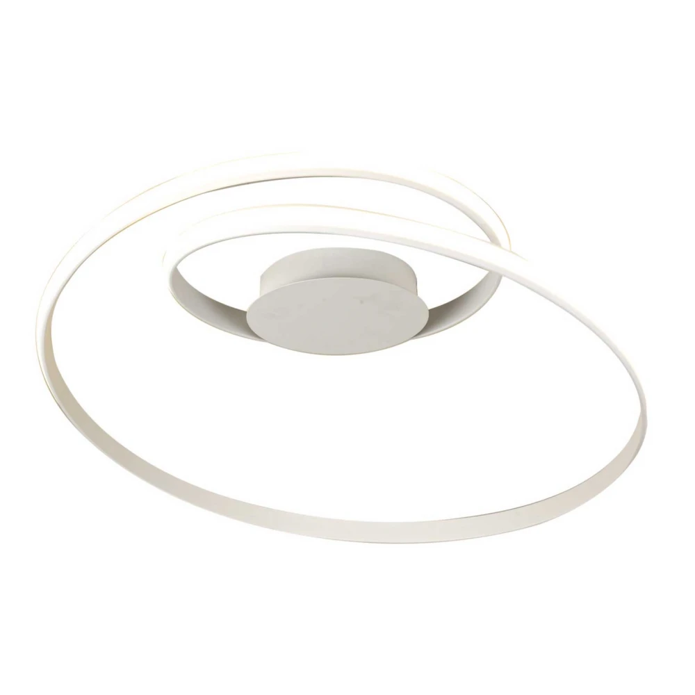 Led Πλαφονιέρα Λευκή Αλουμινίου ∅80 45W 3000K 3600Lm, SPRING-C - LUCIDO