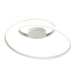 Led Πλαφονιέρα Λευκή Αλουμινίου ∅80 45W 3000K 3600Lm, SPRING-C - LUCIDO