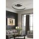 Led Πλαφονιέρα Μαύρη Αλουμινίου ∅80 45W 3000K 3600Lm, SPRING-C - LUCIDO