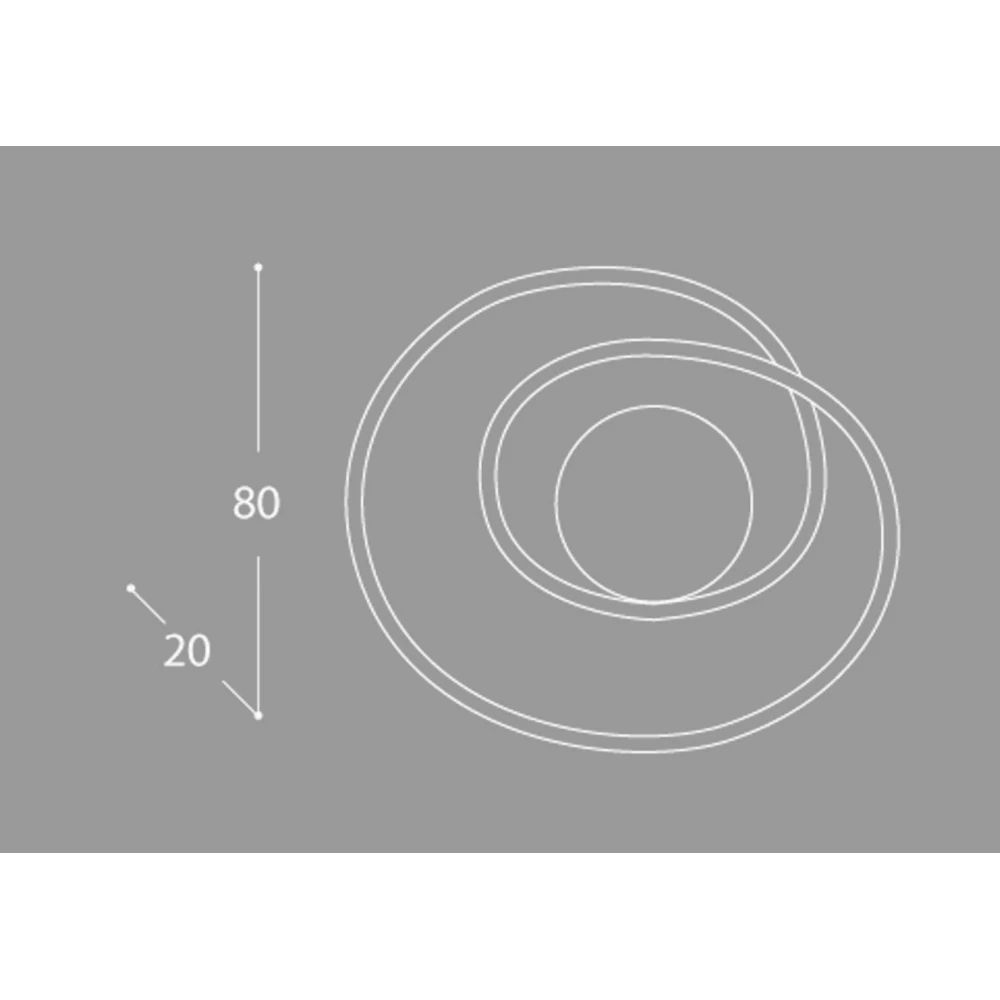 Led Πλαφονιέρα Λευκή Αλουμινίου ∅80 45W 3000K 3600Lm, SPRING-C - LUCIDO