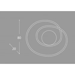 Led Πλαφονιέρα Λευκή Αλουμινίου ∅80 45W 3000K 3600Lm, SPRING-C - LUCIDO