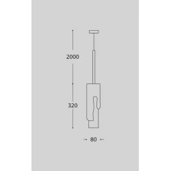 LED Κρεμαστό Μονόφωτο Φωτιστικό Από Μάρμαρο Σε Κόκκινο - Λευκό Χρώμα 10W Sunday-RD - LUCIDO
