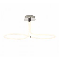 Led Φωτιστικό Οροφής Μεταλλικό σε Χρώμιο 60W SWING LUCIDO