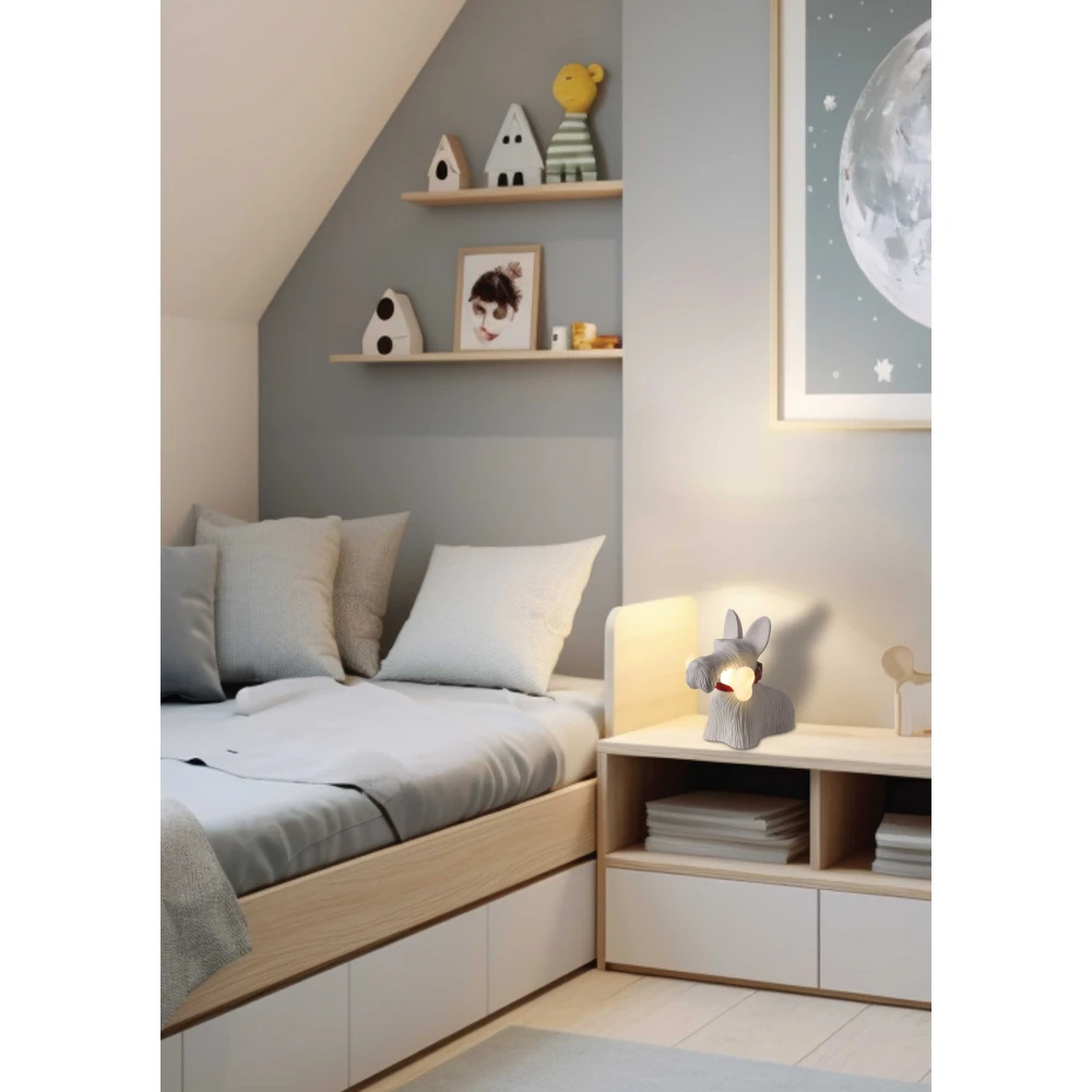 LED Επιτραπέζιο Φωτιστικό Σκύλος Terrier 6W - Λευκό - LUCIDO