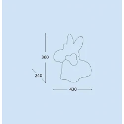 LED Επιτραπέζιο Φωτιστικό Σκύλος Terrier 6W - Μαύρο - LUCIDO