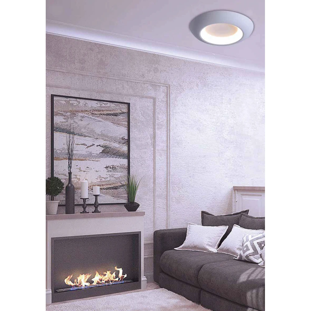 Led Φωτιστικό Οροφής Αλουμινίου Λευκό D62cm 56W Dimmable UFO WH LUCIDO