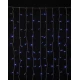 360Led Συμμετρική Κουρτίνα Με 8 Προγράμματα 200 x 200(H)cm,Διάφανο Καλώδιο/Μπλε Λαμπάκι