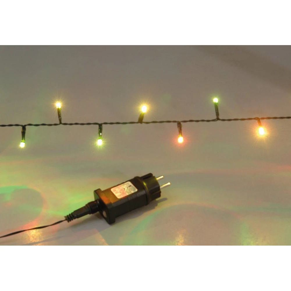 180Led Φωτάκια Rgb 15 Colours Multi Flash Ip44 Με Χειριστήριο Για Προγράμματα Με Πράσινο Καλώδιο Και 5 Διαφορετικούς Φωτισμούς ,9 Μέτρα