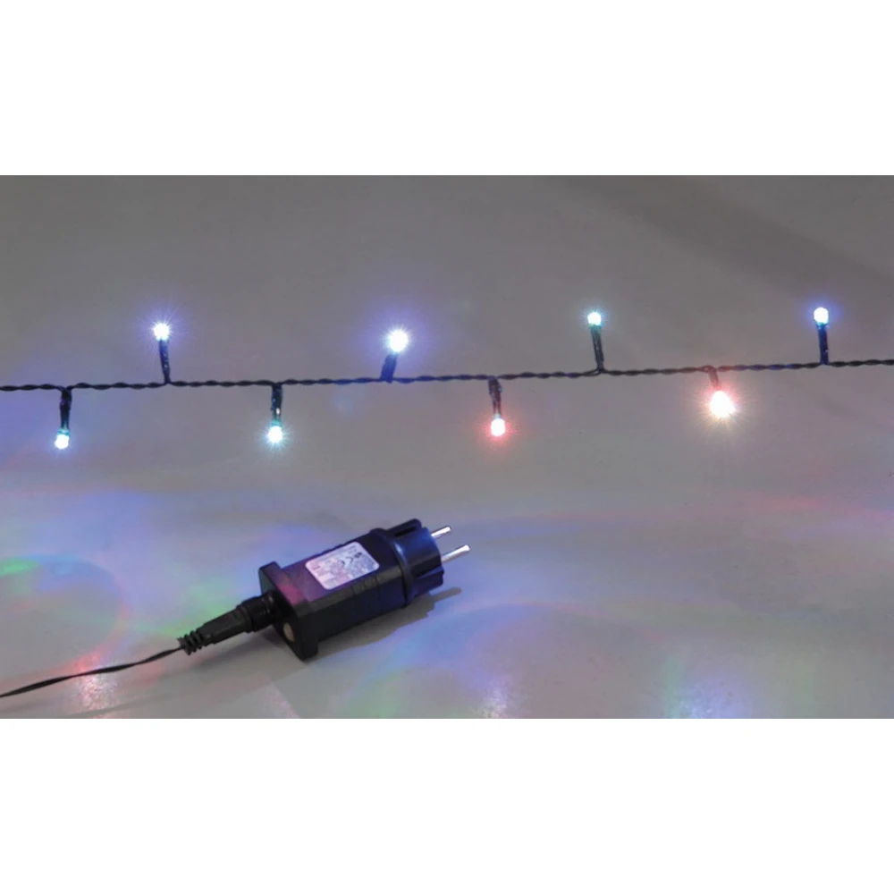 180Led Φωτάκια Rgb 15 Colours Multi Flash Ip44 Με Χειριστήριο Για Προγράμματα Με Πράσινο Καλώδιο Και 5 Διαφορετικούς Φωτισμούς ,9 Μέτρα