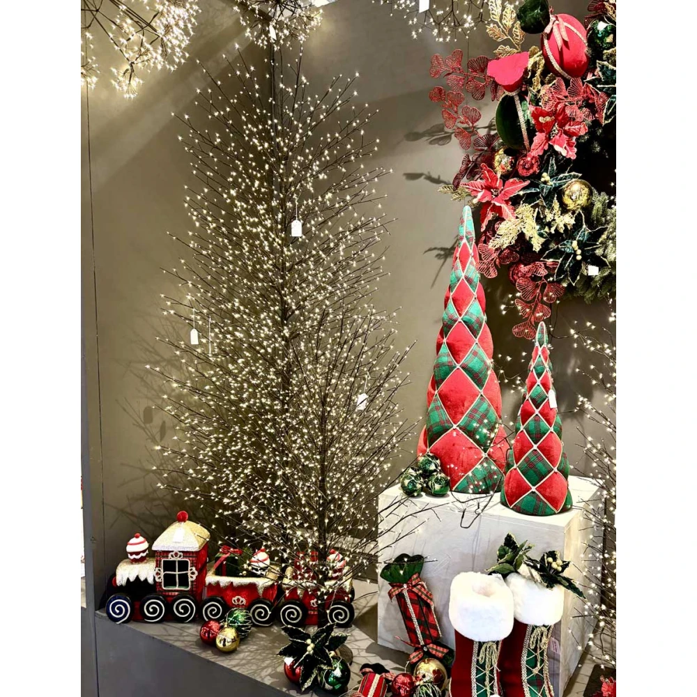 Led Φωτιζόμενο Χριστουγεννιάτικο Δέντρο - 1800Led Και Θερμό Φωτισμό 180cm IP44