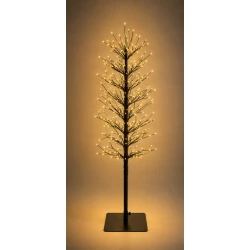 Φωτιζόμενο Δέντρο Black Με 320 Led Φωτάκια (32 Led Flash) ,Μετασχηματιστή ip44 Και Dimmer 90(h)cm