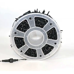1000Led Φωτάκια Με Επέκταση Και Μετασχηματιστή ,Πράσινο Καλώδιο/Θερμό Λαμπάκι , (5cm Απόσταση) 50 Μέτρα (Kelvin 2.500 - 3.000) , Με Καρούλι Αποθήκευσης