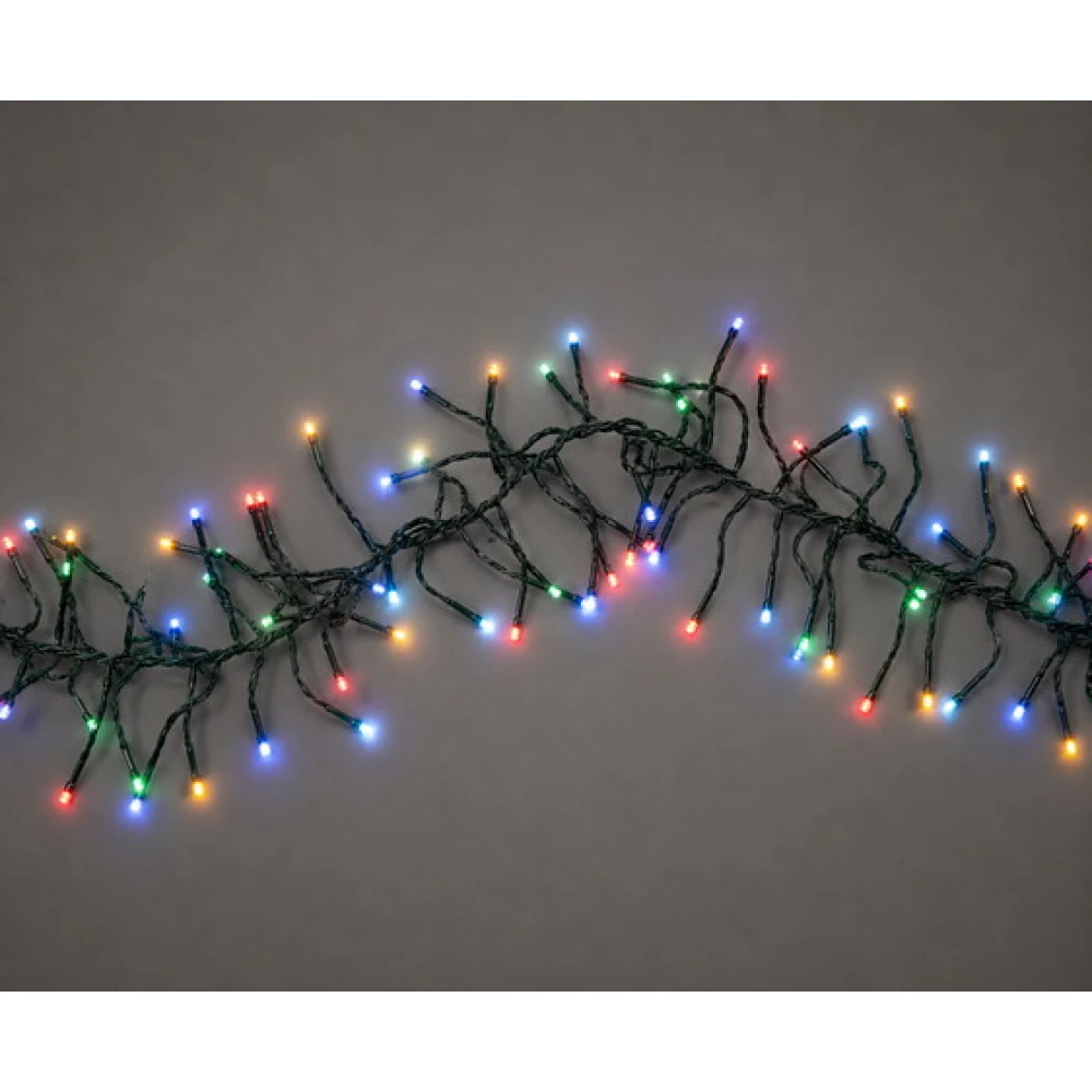 250 Led Λαμπάκια Cluster Σταθερά,Με Μάυρο Καλώδιο, Πολύχρωμο Και Ψυχρό Λαμπάκι Ροής New Drop 4 Ταχυτήτων 3 Μέτρα